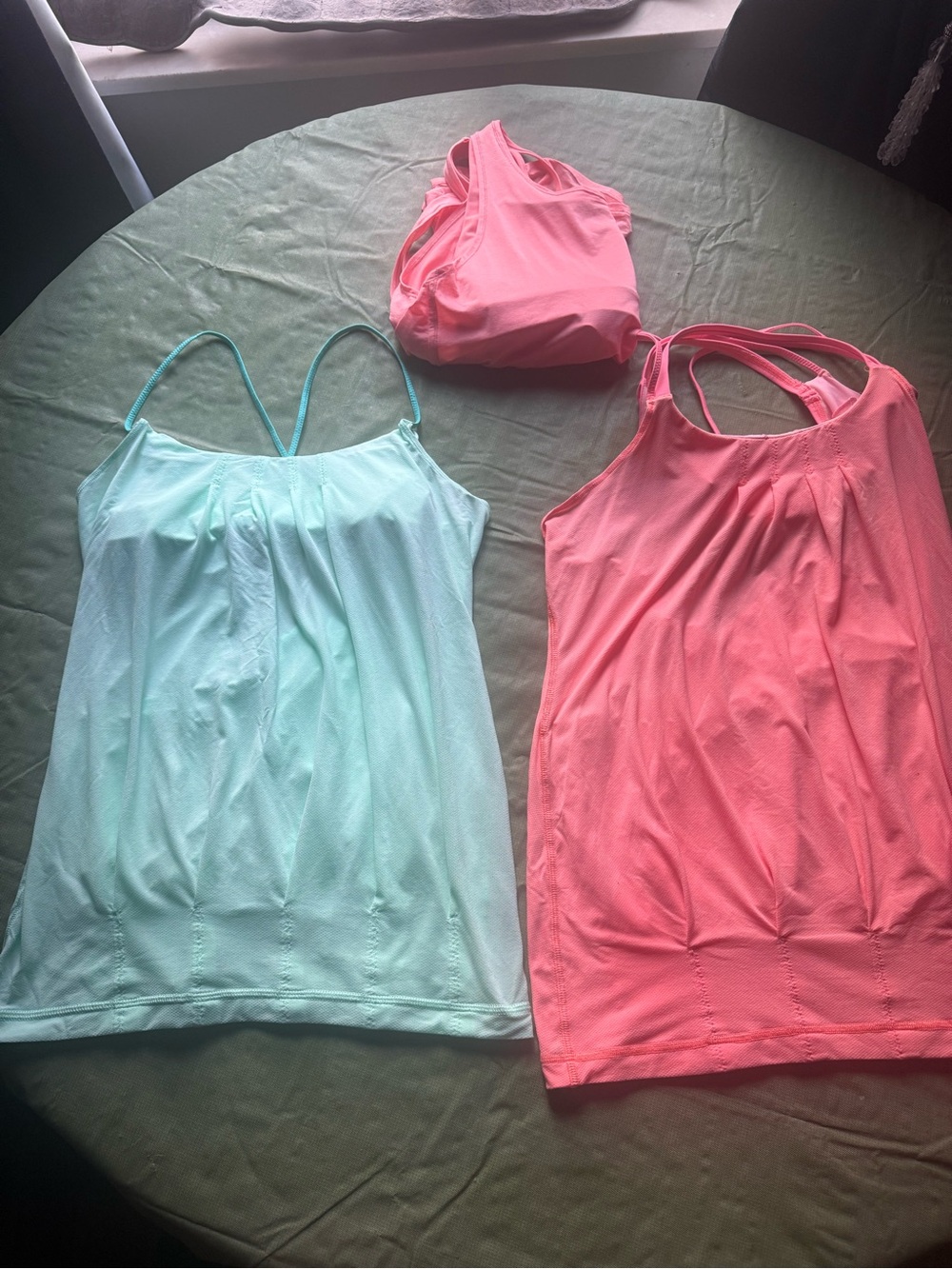 Lululemon Summer Tank Bundle - Coral Pink & Mint - Picture 12 of 16
